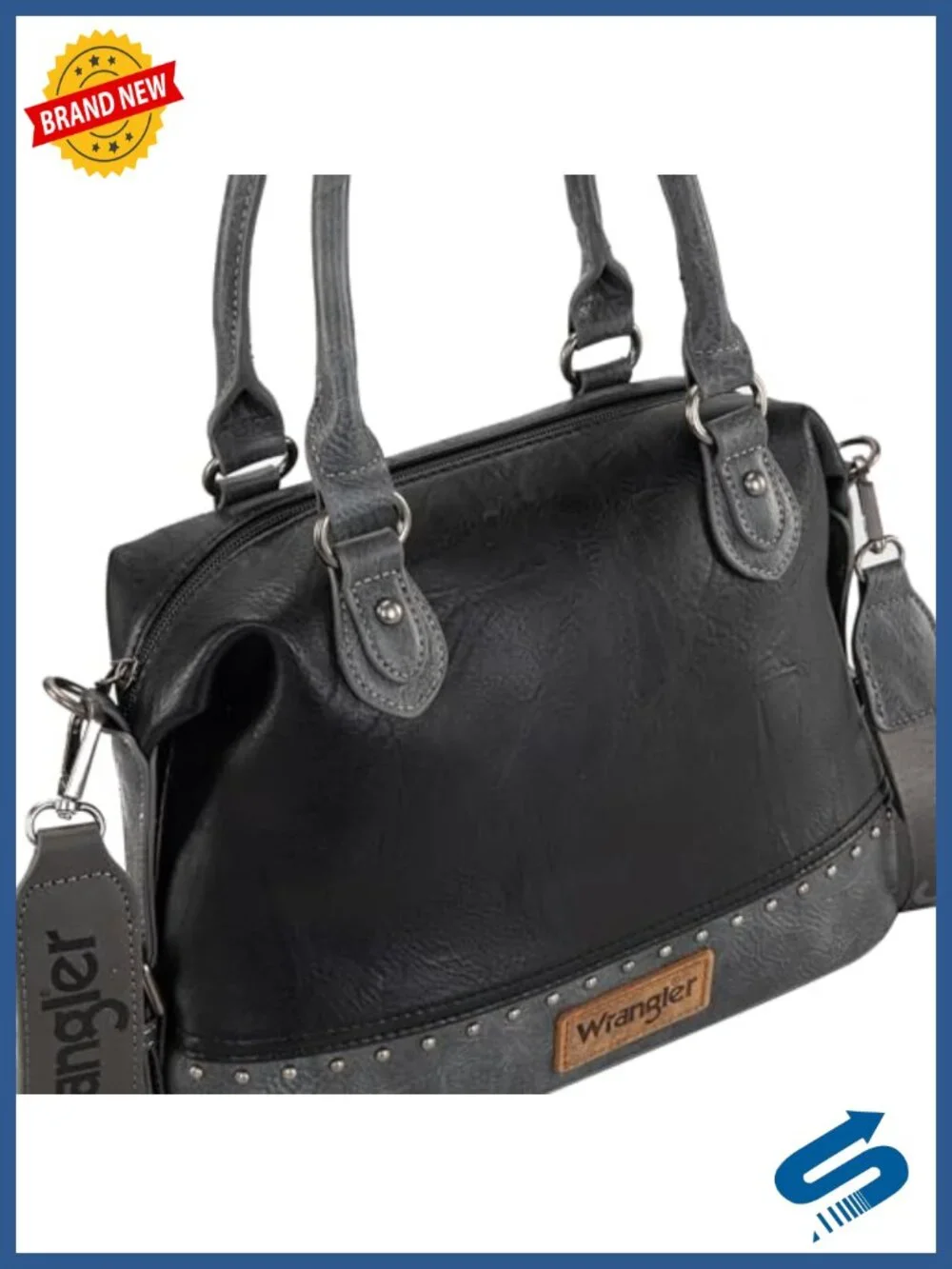 Wrangler Two-tone Doctor Bag Satchel Handbag Shoulder Purse